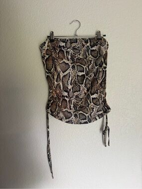 Snake Print Tube Top